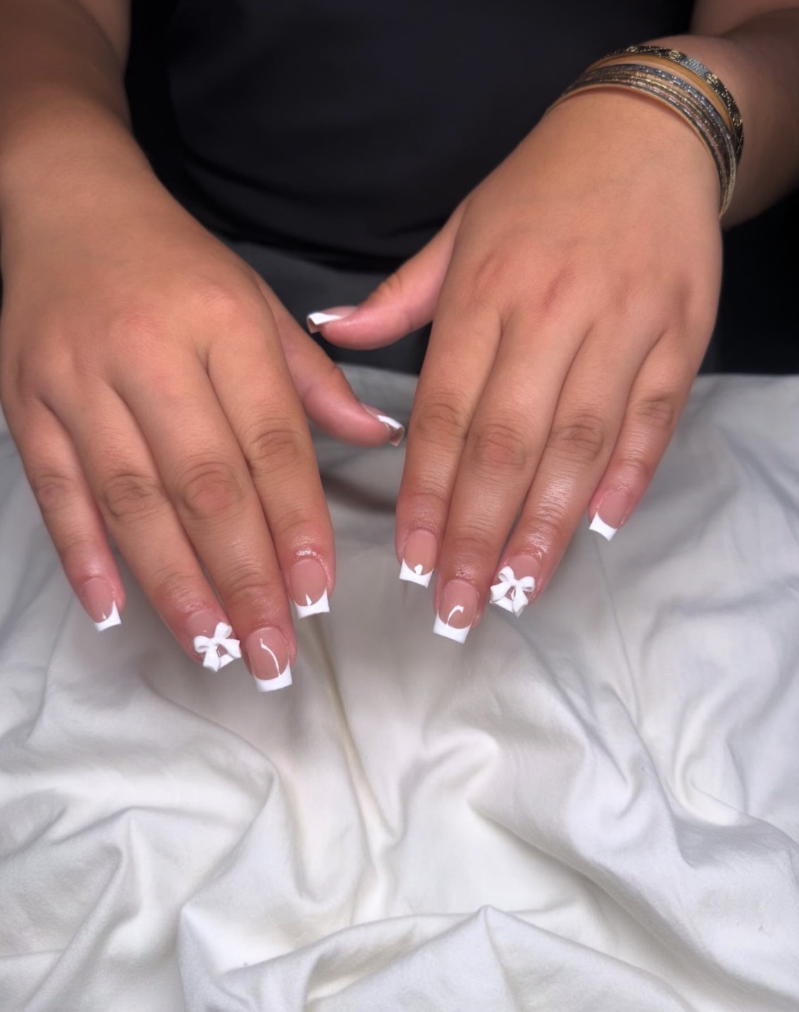 Pink French · Bow Detail